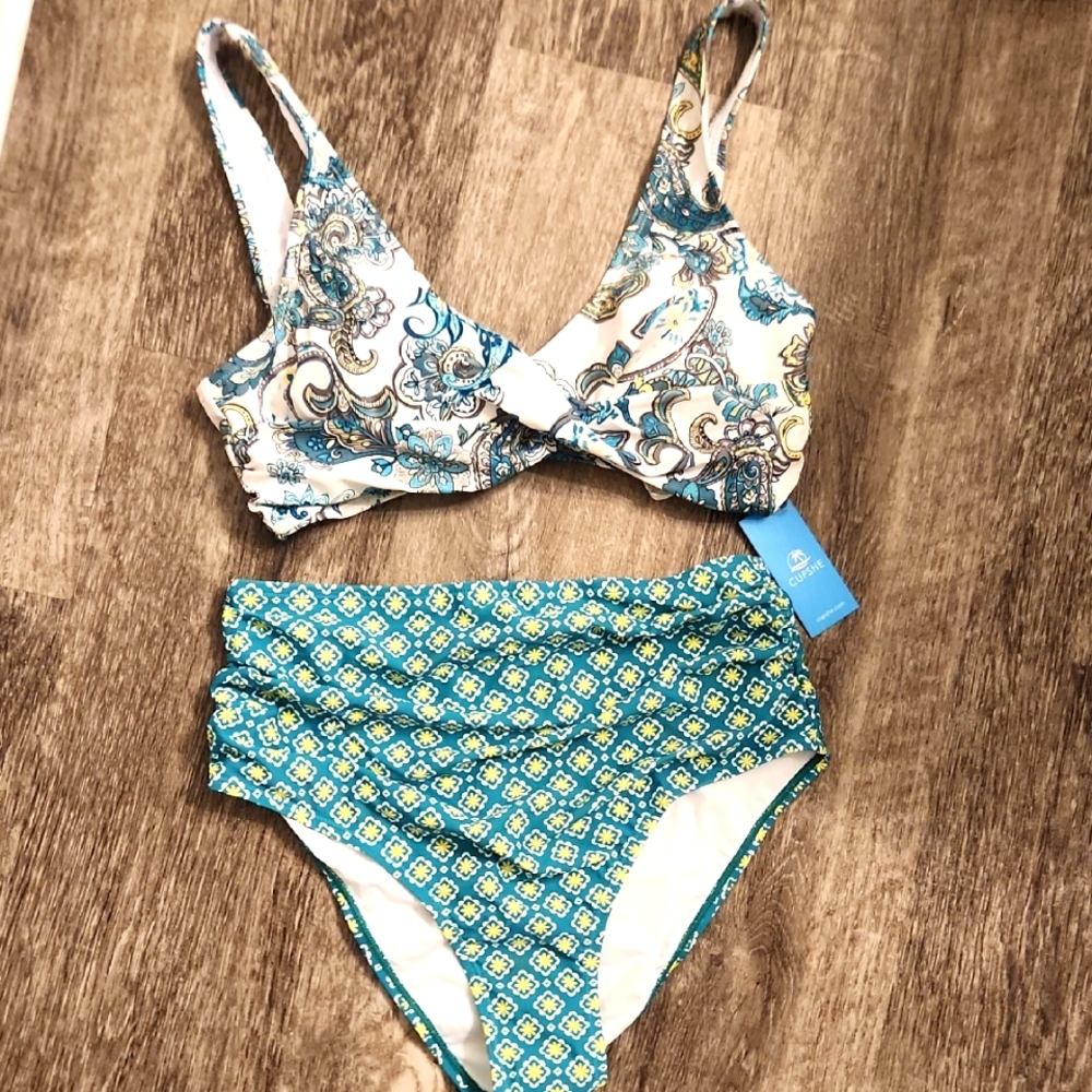 NWT Cupshe Green Boho Bikini